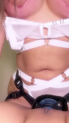 Stepsister Seduces Me and Fucks My Wet and Tight Pink Pussy with a Strap-on, She Makes Me Come Better Than My Boyfriend!