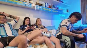 Argentina vs England Pounding LIVE Dual Blowjobs Deepthroat Slurping Contest