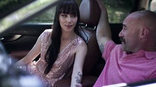 Stepdad rails stepsons teen GF outdoors