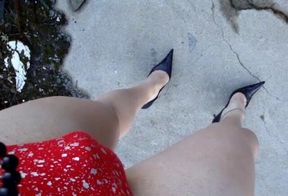 Hot Walk in High Heels