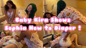 ABDL Kira Shows Sophia How to Diaper