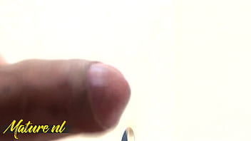 Horny Granny Sucks &amp_ Fucks Black Cock Trough a Public Gloryhole