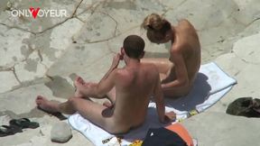 risky rocky beach quickie turns wild as couple can t hold back