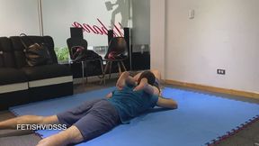 Mariana Face Farting while doing Headscissors