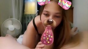 Wet blowjob with filter