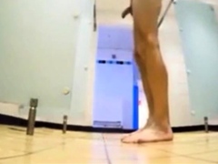 Finding a BIG friend in the public shower