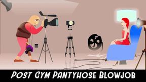 Evangelines Post Gym Blowjob in Pantyhose