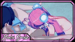 Saeko Busujima and Saya Takagi take turns eating pussy at the beach - Apocalyptic Academy Hentai