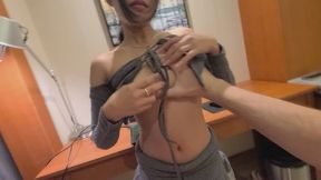 Petite Asian shows off BJ skills