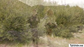 Damn! Hot Big Tits Ts Barebacked In Camping Site