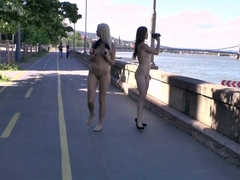 Blond teen outdoor blowjob