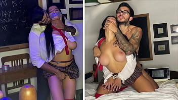 Petite student gets dominated and fucked hard with multiple creampies
