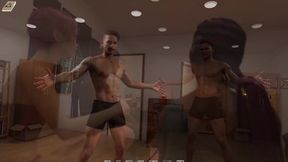 Naughty Visual Novel PC Gameplay with pink-haired temptress and black girl white guy romance