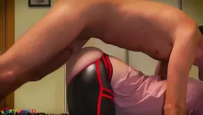 Homemade amateur couple have hard bareback sex - chubby bottom mons on big twink dick PT2