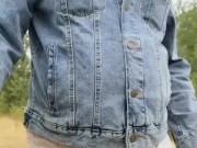 walks in transparent shorts and pisses in them