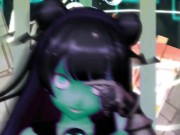 Kancolle Light Cruiser Demon Hentai Nude Dance Monster Girl MMD 3D Dark Green Body Color Edit Smixix