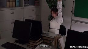 Asian Office Worker Gets Drilled by Big Japanese Cock in Reality Session