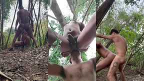 comendo um puto na trilha