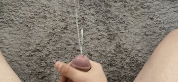 Jerking off and Huge Cumshot