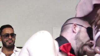 MONSTOUS ANAL FUCKFEST Jordi Slutxs Giant Ass Gobbles Dicks as Munky Viktor Rom and Shemale Zalome Get DOWN in Raunchy 3Way DEBAUCHERY!