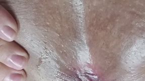 My ass up close, letting out some wet and exciting farts