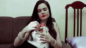 Smoking Cigar Red Lips Model Paula Video 101 (1920X1080p)