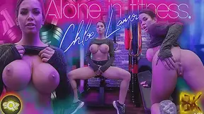 Alone in Fitness; Huge Tits Fake Tits Pornstar Solo