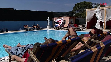 DP in the pool for my husband and cuckold