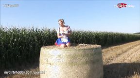 ”Lustful German Maiden Picks Her Peach In A Field Before She Gets Shagged - Free Porn Video”