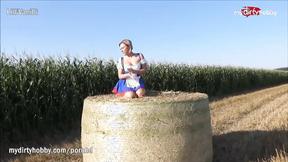 ”Lustful German Maiden Picks Her Peach In A Field Before She Gets Shagged - Free Porn Video”