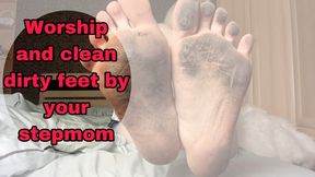 Clean dirty feet by your stepmom ! Custom clip