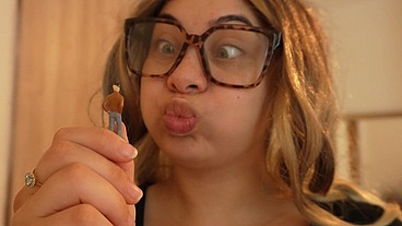 Giantess stepsister face fetish she makes grimaces ahegao faces and silly expressions for her tiny stepbrother while he enjoys watching all the faces she makes for him