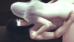 sofia valmet and koko hekmatyar have sex in a cafe - 3d hentai parody