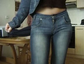 Redhead milf showing her huge titties