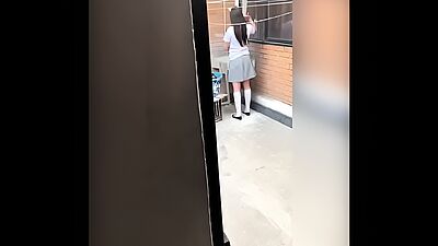 I Fucked my Cute Neighbor College Girl After Washing Clothes ! Real Homemade Video! Amateur Sex!