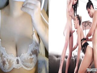 Large Knob TS Sweethearts and Cis Boy Have A Sexual Anal 3some- TRANS REACT