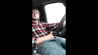 Jerking cock while driving in my car 5