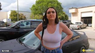Roadside - All-Natural Big-Titted Teenie Boinks Her Camper Mechanic