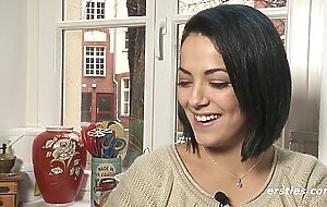 Ersties - Brazilian babe Angie has fun fingering