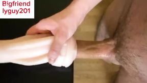 Solo Male Fleshlight Fuck while Moaning and Ooze Cum out of his Big Dick