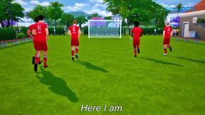 Soccer star fucked raw by horny fan in locker room gangbang