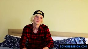 Kayden's blond twink adventure in a solo jerk off show