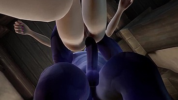 Blonde Witch take Big Blue Dick - Warcraft Parody