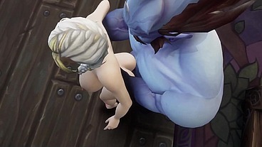 Blonde Witch take Big Blue Dick - Warcraft Parody