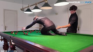A young guy pushed pool balls into his friend’s ass outdoors