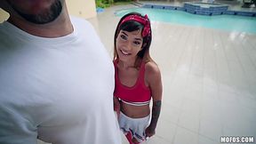 Huge Bold Monster Fucks Petite Skinny Girl - Hardcore Porn Video