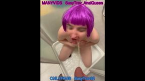 golden shower (pissed in mouth and all over my naked body)