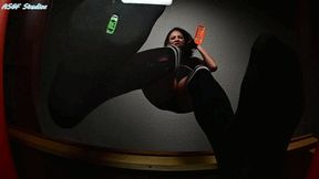 Angry Heather SQAUSHES in her knee high socks! - MOV