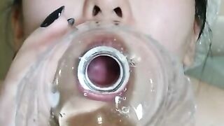 【ASMR】(IV)素人娘が全裸でお風呂場でお茶を飲むだけの動画【裏垢女子／絶滅黒髪系】