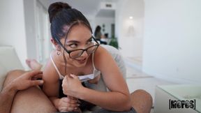 Lewd teen in glasses mind-boggling xxx clip